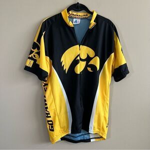 Adrenaline Promotions Iowa Hawkeyes Biking Cycling Jersey Shirt Large